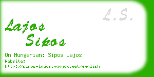 lajos sipos business card